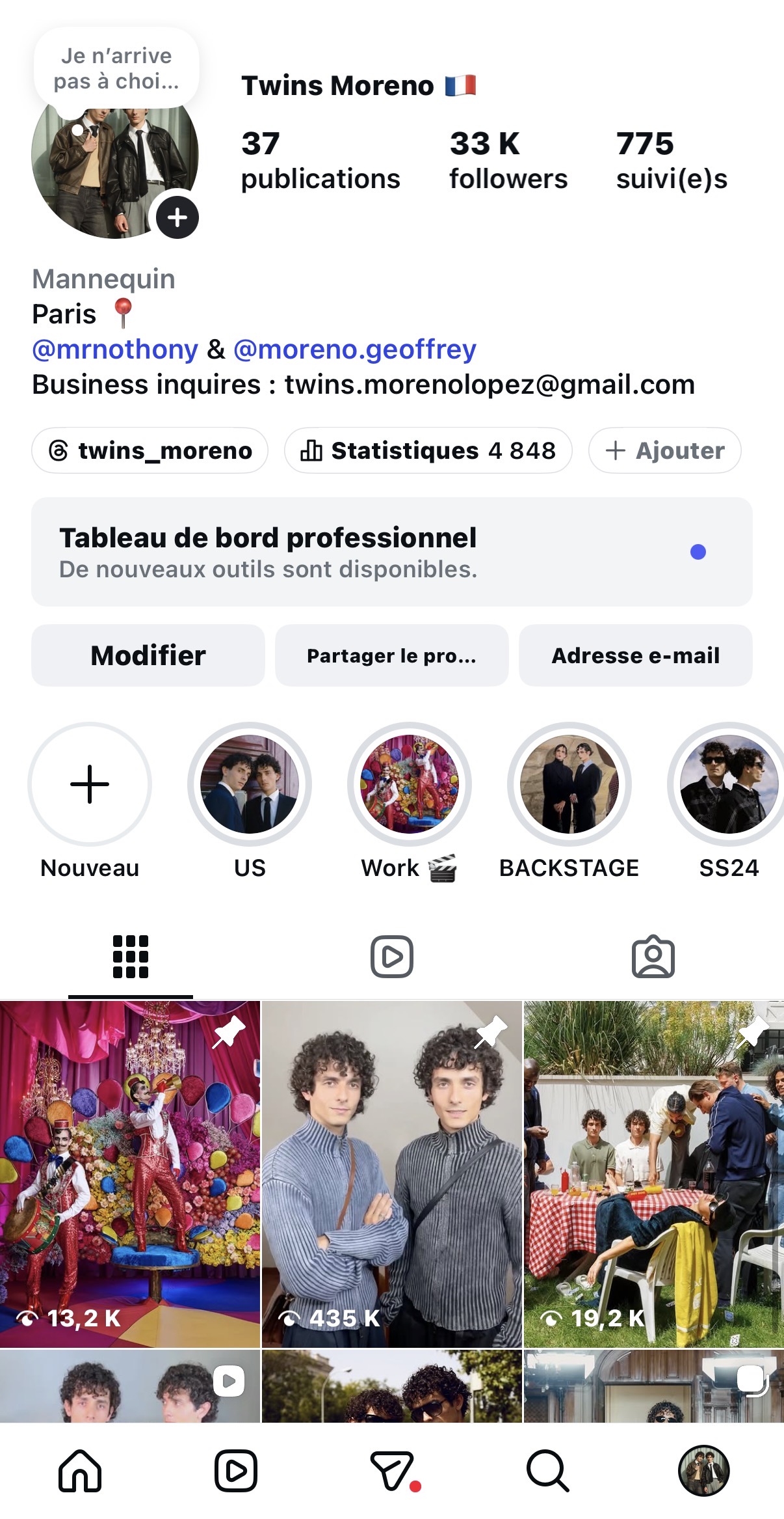Compte Instagram twins.studio
